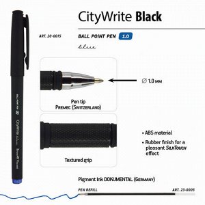 Ручка шариковая BRUNO VISCONTI CityWrite Black, корпус черны