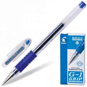 Ручка гелевая PILOT G-1 Grip, корпус прозрачный, 0,5мм, лини