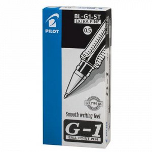 Ручка гелевая PILOT G-1, корпус прозрачный, узел 0,5мм, лини