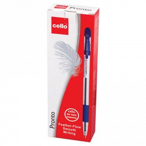 Ручка шариковая масляная CELLO Pronto, корпус прозрачный, уз