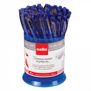 Ручка шариковая масляная CELLO Slimo Grip, корпус прозрачный