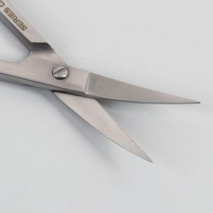 Ножницы маникюрные, загнутые, широкие, 9 см, на блистере, цвет серебристый, B-116-D-(FD)-SH