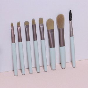 Набор кистей для макияжа «Pastel», 8 предметов, PVC-чехол, цвет МИКС