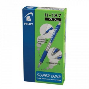 Карандаш мех. PILOT H-187 &quot;Super Grip&quot;, корпус синий, с рез.