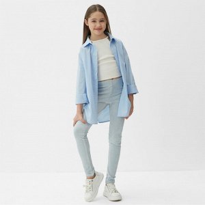 Леггинсы для девочки MINAKU: Casual Collection KIDS, цвет голубой, рост