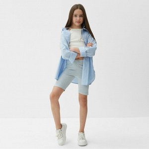 Велосипедки детские MINAKU: Casual Collection KIDS цвет голубой, рост 128