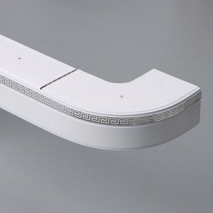 Карниз двухрядный, «Ультракомпакт. Лабиринт», 160 см, с декоративной планкой, белый
