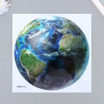 Наклейка пластик интерьерная фосфорная &quot;Планета Земля&quot; 20х20,5 см