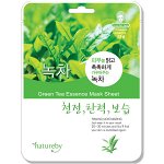 Антиоксидантная тканевая маска с зеленым чаем Natureby Green Tea Essence Mask Sheet, 23гр