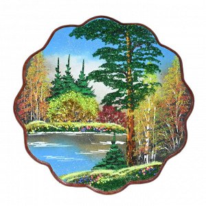 Картина с рисунком из камня осень "ромашка" 31,5*31,5см, 540г