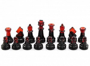 Шахматы - мини из янтаря с инклюзами 105*95*70мм.