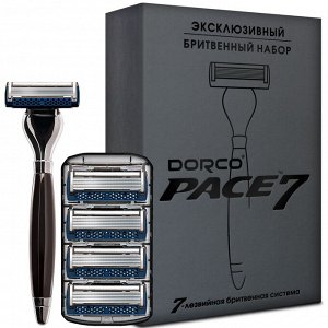 DORCO Набор РАСЕ7 ЭКСКЛЮЗИВ (станок + 5 кассет) в подарочной упаковке