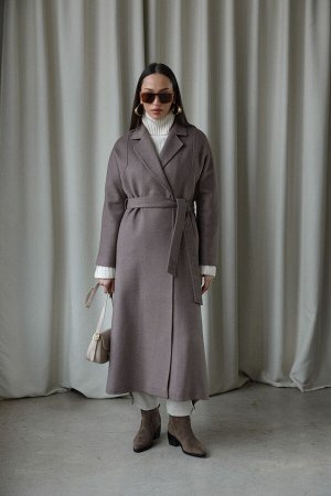 Утепленное Шерстяное Пальто В Стиле Max Mara, Какао. Арт. 1008У