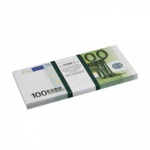 Деньги шуточные "100 евро", упаковка с ероподвесом, ш/к 7242