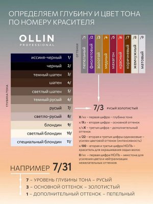 OLLIN Professional Ollin Краска для волос тон 8/73 светло русый коричнево золотистый Перманентная крем краска Ollin N JOY 100 мл
