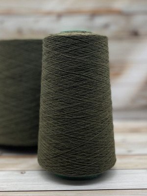 Пряжа  для вязания 100 гр,Filato cashking 100% ягненок мериноса 1400м/100г  Зеленый хаки
