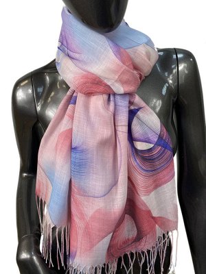 Легкий палантин-шарф с узором ,мультицвет