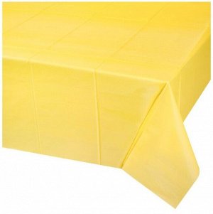 Скатерть полиэтилен 140 х275 см пастель цвет желтый