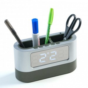 Часы - органайзер электронные с будильником, настольные, с календарем, секундомером, 3ААА