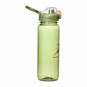 Бутылка для воды, с поильником, "Движение - жизнь", 800 мл, зеленая