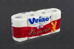 Бумага туалетная "Veiro" Luxoria белая 3-сл. (8 рул.) арт. 5С38