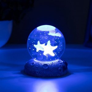 Фигурка светящаяся RISALUX «Морская звезда», LED-ночник, 1 Вт, USB, 6x6x8см