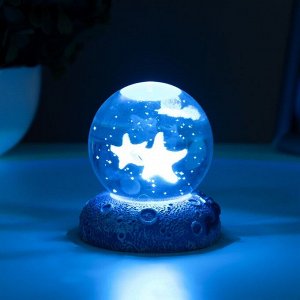 Фигурка светящаяся RISALUX «Морская звезда», LED-ночник, 1 Вт, USB, 6x6x8см