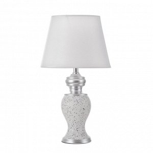 Настольная лампа "Ламина" Е14 40Вт бело-серебристый 22х22х40 см
