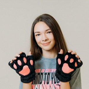 Перчатки Кошачьи лапки цвет черный