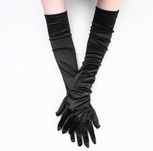 Перчатки длинные цвет черный