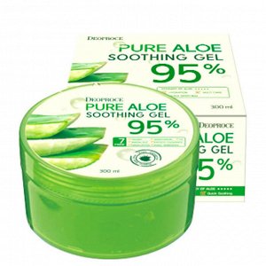 DEOPROCE PURE ALOE SOOTHING GEL 300ml Гель для тела алое 95% 300мл