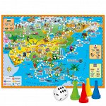 Игра-ходилка с фишками. Вокруг света. Азия. 59х42 см. ГЕОДОМ