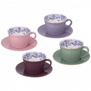 Чайный набор lefard "lilac" на 4 пер.8 пр.  250 мл (кор=8наб.)