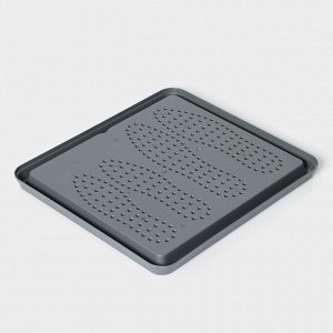 Лоток для обуви малый Darel plastic, 43.5x39 см, пластик, серый
