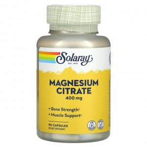 Магний SOLARAY Magnesium Citrate 130мг - 90 капс