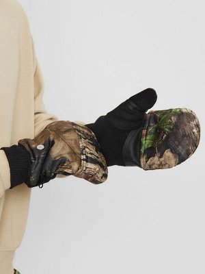 Зимние камуфляжные варежки-перчатки (растительность)