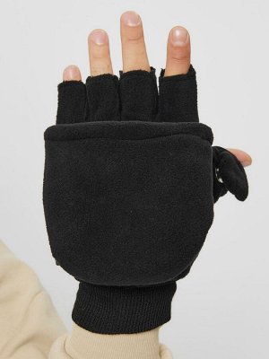 Зимний камуфляжный Варежки-перчатки (чёрные) из флиса