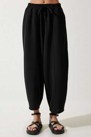 Женские черные сезонные удобные брюки-шалвар OH00054
