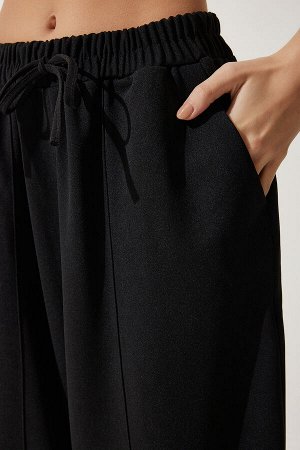 Женские черные сезонные удобные брюки-шалвар OH00054