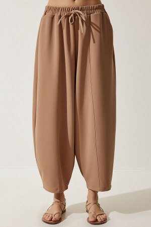 Женские кремовые сезонные удобные брюки-шалвар OH00054