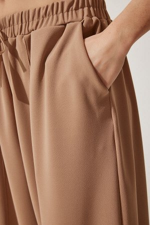 Женские кремовые сезонные удобные брюки-шалвар OH00054