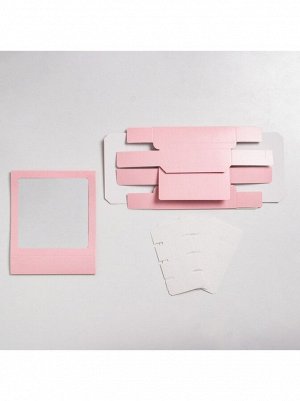 Коробка для конфет 17,7 х17,7 х3,8 см на 16 шт с ячейками розовая 1/5