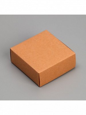 Коробка складная 7,5 х7,5 х3 см крафт под бижутерию 1/5