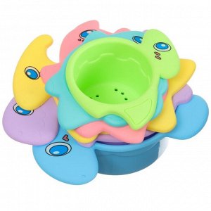Набор игрушек для ванны «Динозаврики - стаканчики», 6 шт