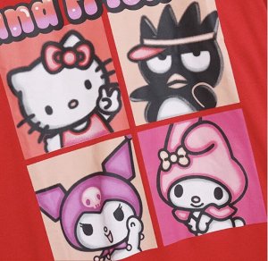 Футболка с мультяшным принтом "СЕМЬЯ HELLO KITTY"