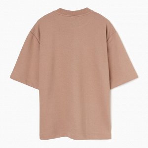 Футболка мужская из органического хлопка MINAKU REGULAR FIT: бежевая