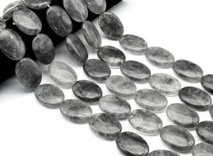 Бусины из кварца льдистого т.овал 25*35мм, 40см, 11 бусин
