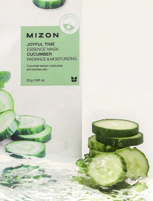 Освежающая тканевая маска для лица с экстрактом огурца Mizon Joyful Time Essence Mask Cucumber, 23гр