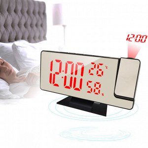 Электронные часы с функцией будильника, термометра и проекцией LED Mirror Clock