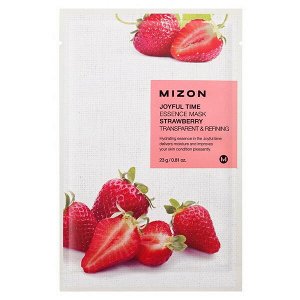 Увлажняющая тканевая маска c экстрактом клубники Mizon Joyful Time Essence Mask Strawberry, 23гр